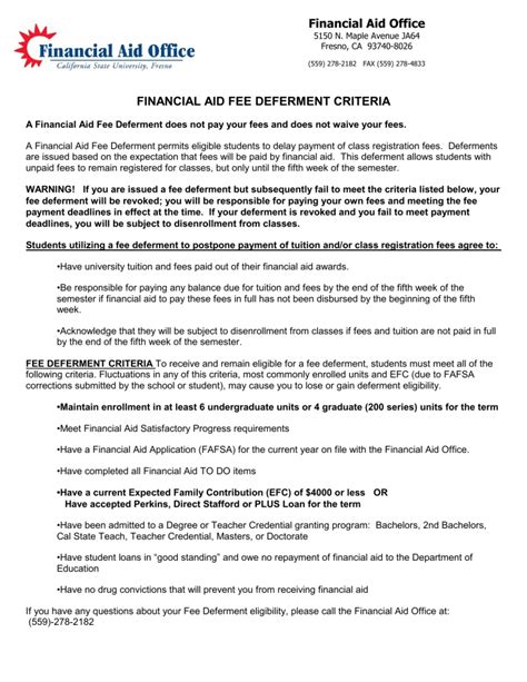 Financial Aid and Fees .